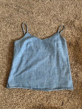 Light Blue Denim Cami Tank Top